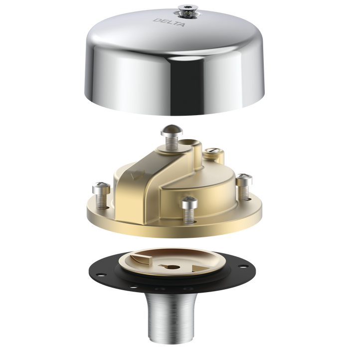 Commercial Instit Parts 061214A UR Retrofit Complete (incl. Cover, Cap, Diaphragm Guide & Pin) - Chrome
