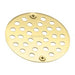Moen 102763 4" Round Shower Drain Cover with Exposed Screw Installation in Polished Brass