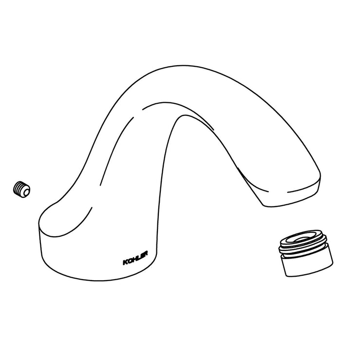 KOHLER K-1049557 Spout Assembly, D-M Bath W/Div