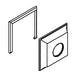 KOHLER K-1086731-X Face Plate Assembly, Square, Red-And-Blue