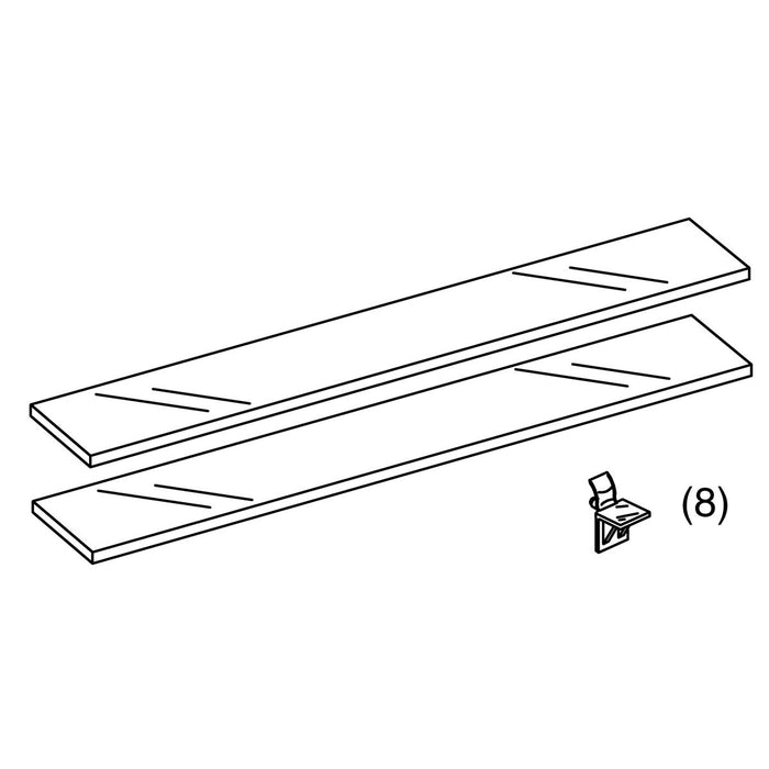 KOHLER K-1244955 Kit, 35" Large Shelf With L Clips