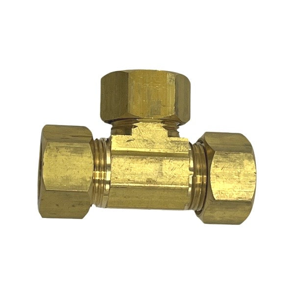 Wal-rich Corporation 4016008 5/8" OD Brass Compression Tee