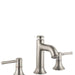 hansgrohe 14113821 Talis C 1.2 GPM Widespread Bathroom Faucet with Eco Right in Brushed Nickel