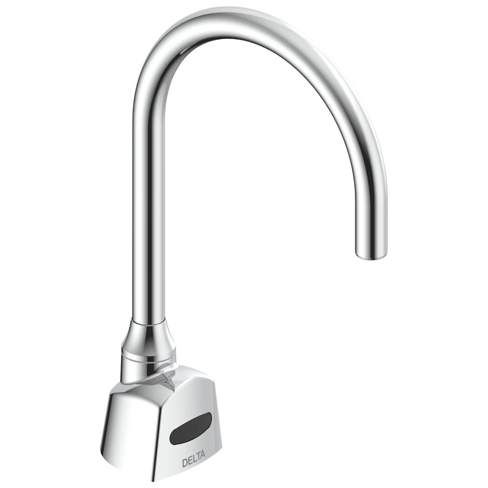 Commercial 1500T Series 1500TF3380 Deckmount Electronic SE Gooseneck Fct, HW, 0.5gpm, R35 spout - Chrome