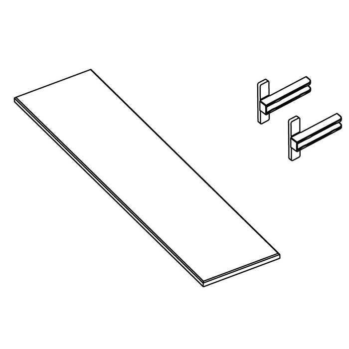 KOHLER K-1560973 Glass Shelf 16" Opp (1 Shelf 2 Holders)