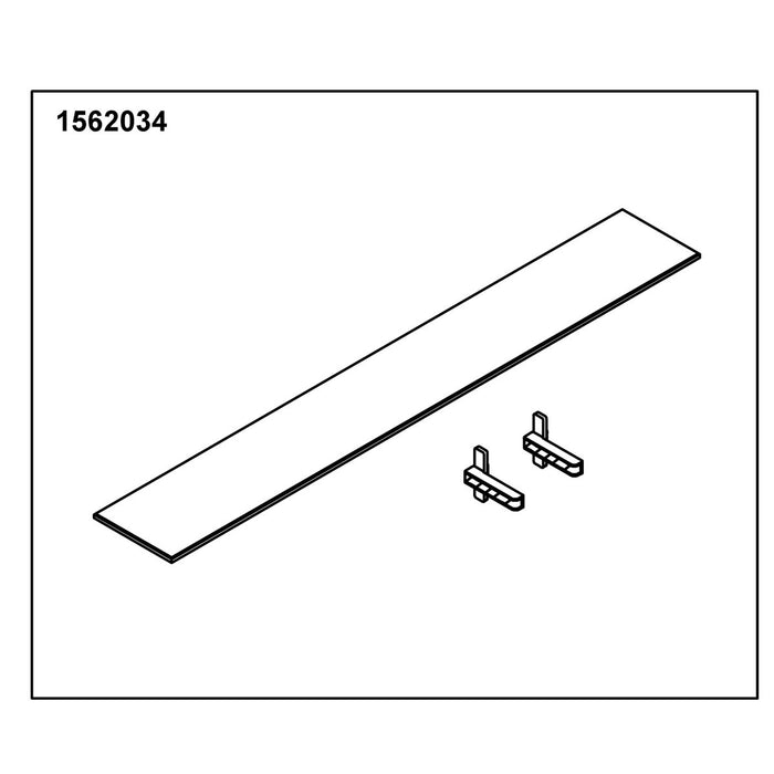 KOHLER K-1562034 Glass Shelf 25" Opp (1 Shelf 2 Holders)