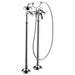 AXOR 16547001 Montreux Roman Tub Filler Faucet Free Standing with Diverter 50" Techniflex Hose and 2.5 GPM Single Function Hand Shower Less Valve in Chrome