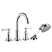 AXOR 16550001 Montreux Roman Tub Filler Faucet Deck Mounted with Diverter Metal Lever Handles and 2.5 GPM Single Function Hand Shower Less Valve in Chrome