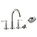 AXOR 16550831 Montreux Roman Tub Filler Faucet Deck Mounted with Diverter Metal Lever Handles and 2.5 GPM Single Function Hand Shower Less Valve in Polished Nickel