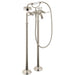 AXOR 16553821 Montreux Roman Tub Filler Faucet Freestanding with Diverter Metal Lever Handles 50" Techniflex Hose and 2.5 GPM Single Function Hand Shower Less Valve in Brushed Nickel
