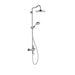 AXOR 16572001 Montreux Thermostatic Shower System with Shower Head Hand Shower Shower Arm Hose Valve Trim and Rough-In Valve in Chrome