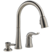 Delta 16970-DST Kate Single Handle Pull-Down Kitchen Faucet with Soap Dispenser