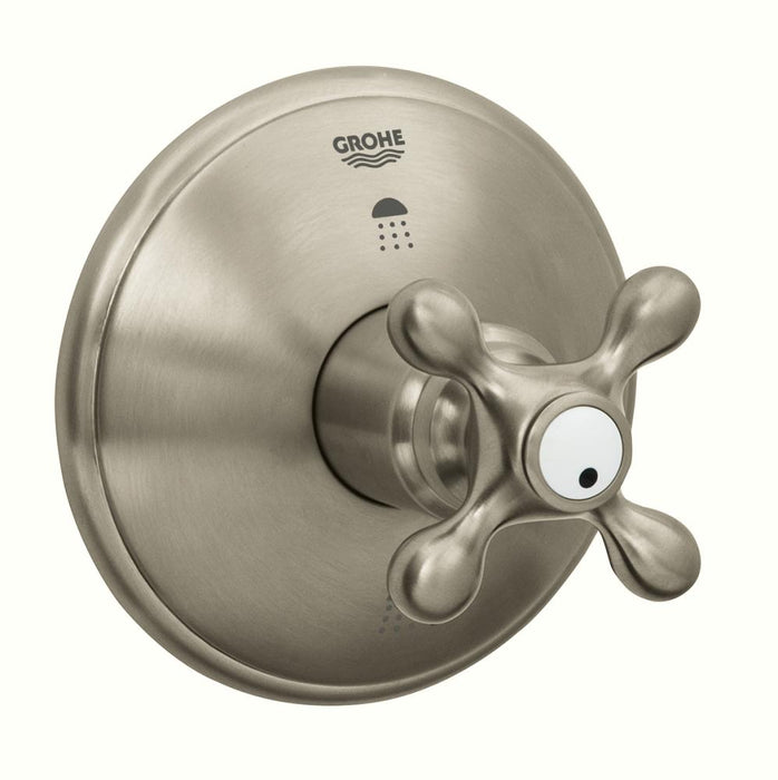 Grohe 19222 Seabury 4 Inch Three Way Diverter Valve Trim with Cross Handle