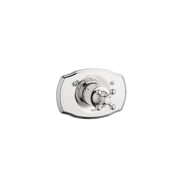 Grohe 19612 Seabury Single Handle Grohetherm Thermostatic Valve Trim Only with Metal Cross Handle