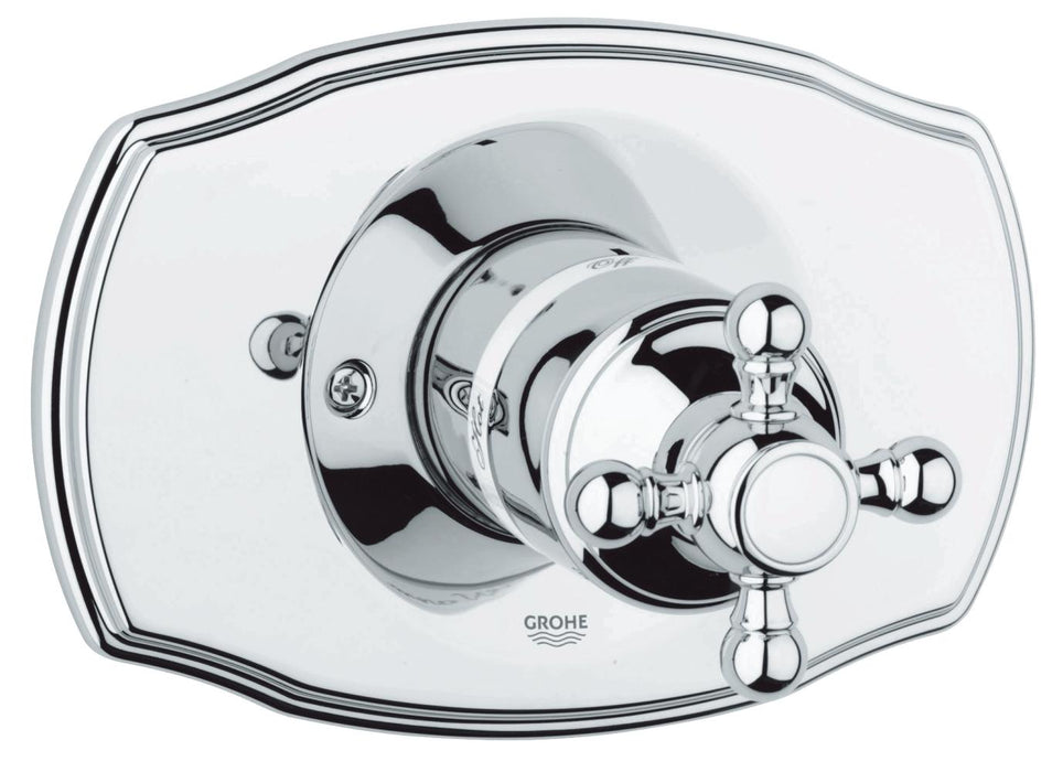 Grohe 19725 Geneva 7 1/2 Inch Pressure Balance Valve Trimset with Cross Handle
