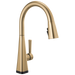 Delta Lenta 19802TLZ Single-Handle Pull-Down Kitchen Faucet with TouchTouch 2O Technology - Champagne Bronze