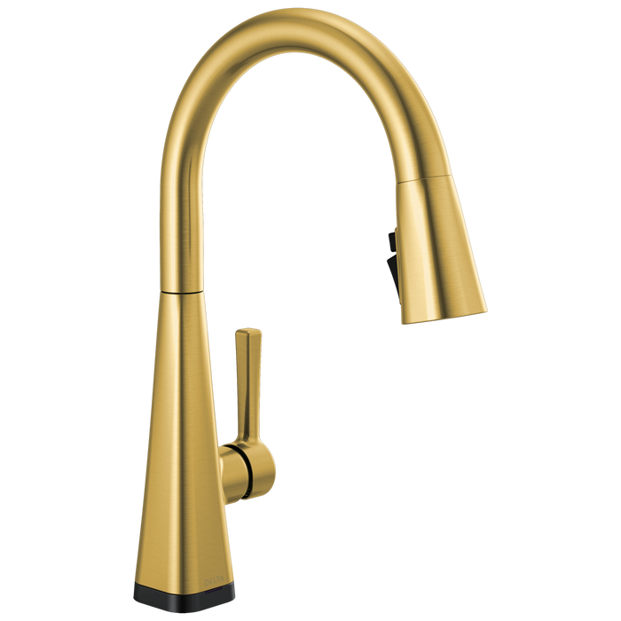 Delta Lenta 19802TZ Single-Handle Pull-Down Kitchen Faucet with TouchTouch 2O Technology - Brushed Gold