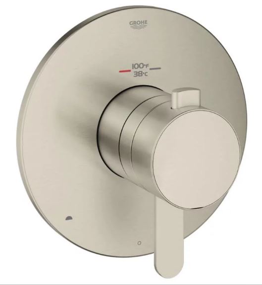 Grohe 19878 Europlus Dual Function Thermostatic Shower Trim with Integrated Volume Control and 2-Way Diverter