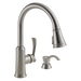 Delta Lakeview: Single Handle Pull-Down Kitchen Faucet with Soap Dispenser and ShieldSpray Technology