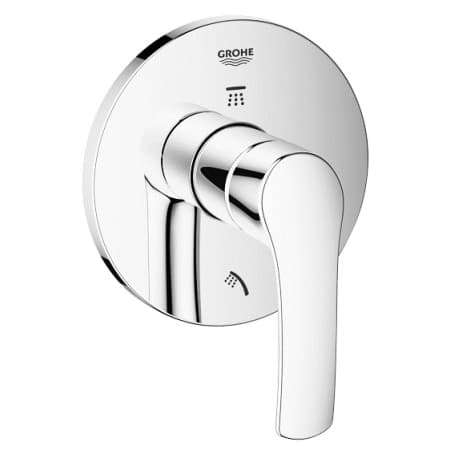 Grohe 19970 Eurosmart 3 1/2 Inch Wall Mounted Trimset 3-Port Diverter