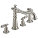 Delta 2256-DST Victorian Two Handle Widespread Kitchen Faucet with Spray