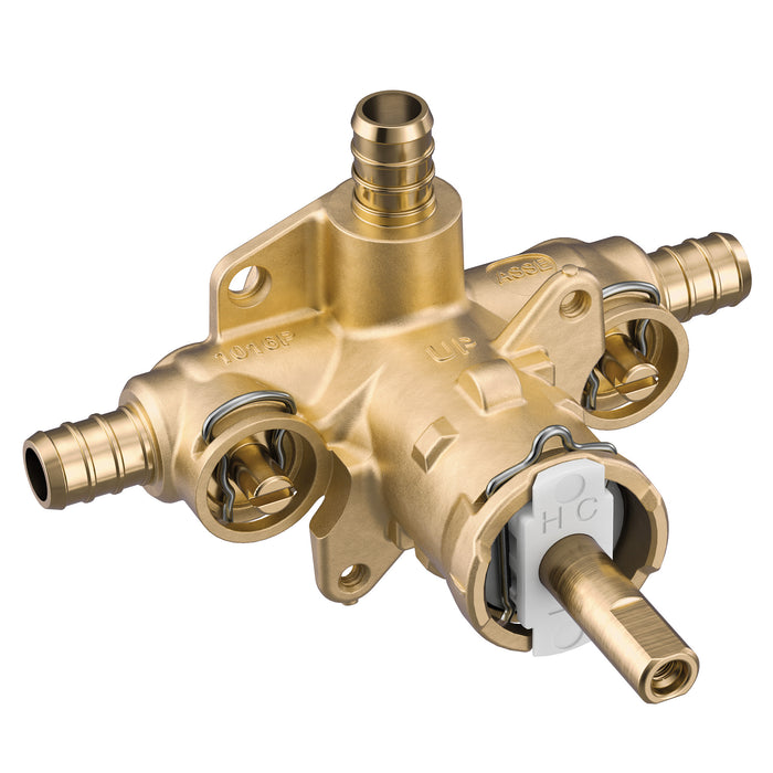 Moen M-Pact 2326 Posi-Temp(R) 1/2" crimp ring PEX connection includes pressure balancing