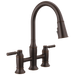 Delta Renaldi 2384L Two Handle Pull-Down Bridge Kitchen Faucet - Venetian Bronze