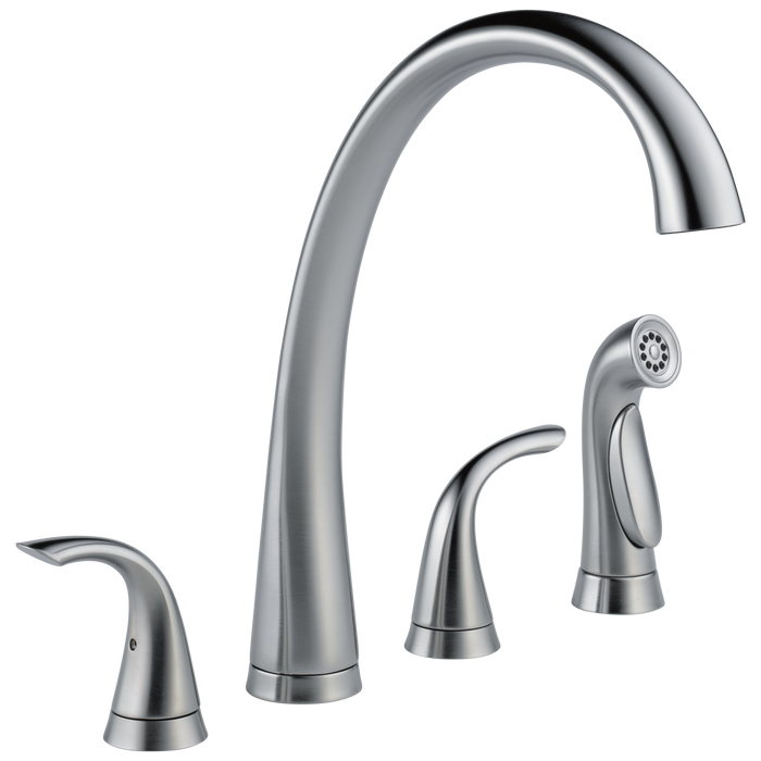 Delta 2480-DST Pilar Two Handle Widespread Kitchen Faucet with Spray