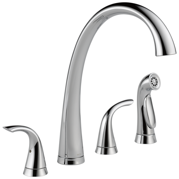 Delta 2480-DST Pilar Two Handle Widespread Kitchen Faucet with Spray