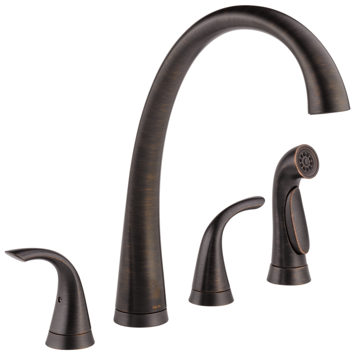 Delta 2480-DST Pilar Two Handle Widespread Kitchen Faucet with Spray