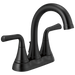Delta Kayra 2533LF Two Handle Tract-Pack Centerset Bathroom Faucet - Matte Black