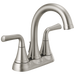 Delta Kayra 2533LF Two Handle Tract-Pack Centerset Bathroom Faucet - Stainless
