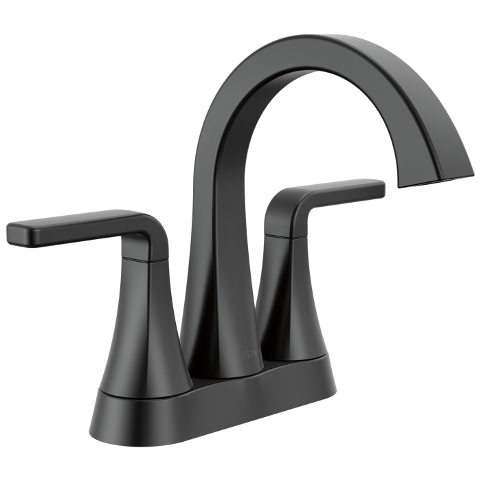 Delta Lineax 2562LF Two Handle Centerset Bathroom Faucet - Matte Black