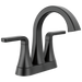 Delta Lineax 2562LF Two Handle Centerset Bathroom Faucet - Matte Black