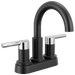 Delta Nicoli 25749LF Two Handle Centerset Bathroom Faucet - Matte Black / Chrome