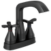 Delta 257766-MPU-DST Stryke 1.2 GPM Center Set Bathroom Faucet with Cross Handles and Pop-Up Drain Assembly