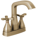 Delta 257766-MPU-DST Stryke 1.2 GPM Center Set Bathroom Faucet with Cross Handles and Pop-Up Drain Assembly