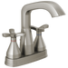 Delta 257766-MPU-DST Stryke 1.2 GPM Center Set Bathroom Faucet with Cross Handles and Pop-Up Drain Assembly