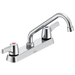 Delta Commercial 26C3: Two Handle 8" Cast Deck Mount Faucet