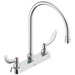 Commercial 26C3 26C3934 Two Handle 8 In Cast Deck-Mount Faucet - Chrome