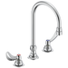 Delta Commercial 27C1 / 27C2: Two Handle 8" Below Deck Mount Faucet with Limited Swing Spout