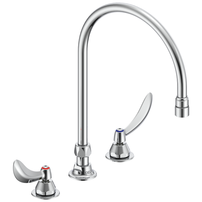 Delta Commercial 27C1 / 27C2: Two Handle 8" Below Deck Mount Faucet