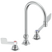 Commercial 27T2 27T2945 Two Handle 8 In Below Deck-Mount Faucet and Gooseneck Spout - Chrome