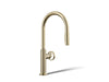 KOHLER K-28670-9RT2 Billet Touchless pull-down kitchen sink faucet with two-function sprayhead
