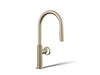 KOHLER K-28670-9RT2 Billet Touchless pull-down kitchen sink faucet with two-function sprayhead