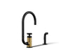 KOHLER K-28675-3 Billet Single-handle bar sink faucet with two-function extended-reach spout and side sprayer