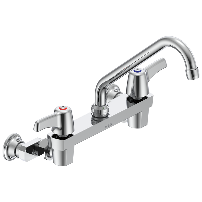 Delta Commercial 28C3 / 28C4 / 28C6: Two Handle 8" Wall Mount Service Sink Faucet
