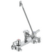 Commercial 28C / T9 28T8183 Two Handle 8 In Wallmount Service Sink Faucet - Chrome