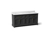KOHLER K-29264-BD1 Charlemont 72" bathroom vanity cabinet with sinks and quartz top