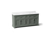 KOHLER K-29264-BD1 Charlemont 72" bathroom vanity cabinet with sinks and quartz top